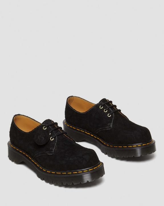 Dr Martens 1461 Bex Made In England Emboss Suede Oxford Shoes - Black