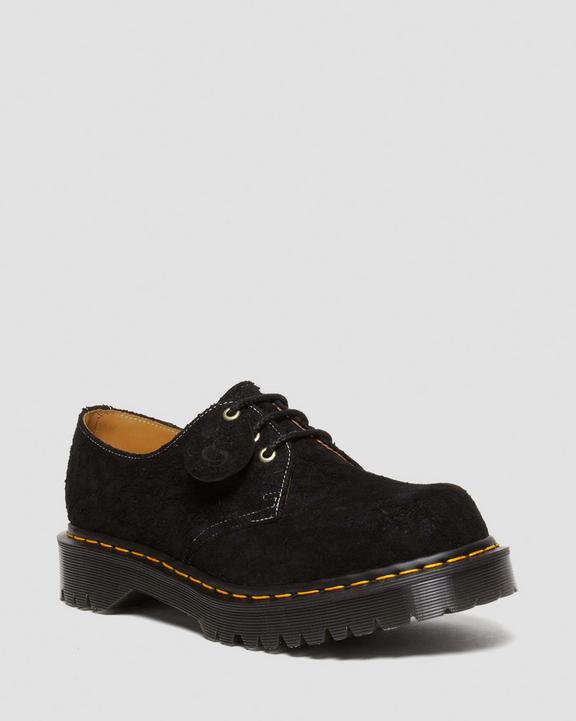 Dr Martens 1461 Bex Made In England Emboss Suede Oxford Shoes - Black