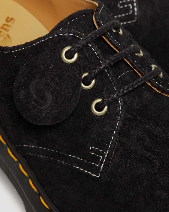 Dr Martens 1461 Bex Made In England Emboss Suede Oxford Shoes - Black