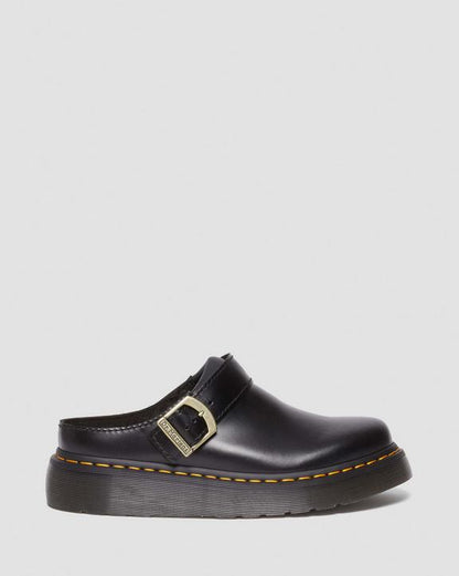 Dr Martens Laketen Atlas Leather Slingback Platform Mules - Black Atlas