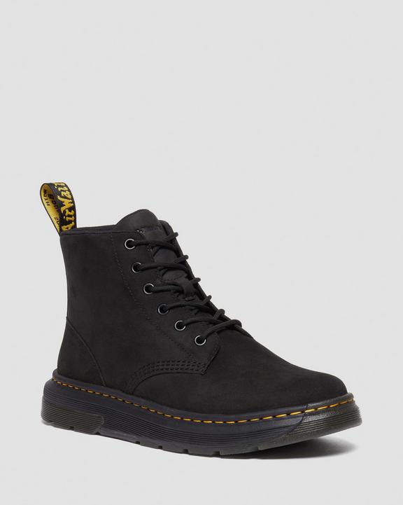 Dr. Martens Crewson Buffbuck Leather Casual Chukka Boots Black - Mens