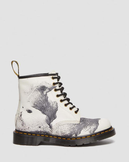 Dr. Martens 1460 Tate 'Decalcomania' Backhand Leather Lace Up Boots Multi - Womens