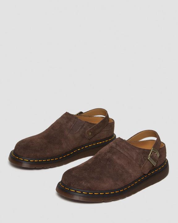 Dr. Martens Isham Desert Oasis Suede Mules Dark Brown - Mens