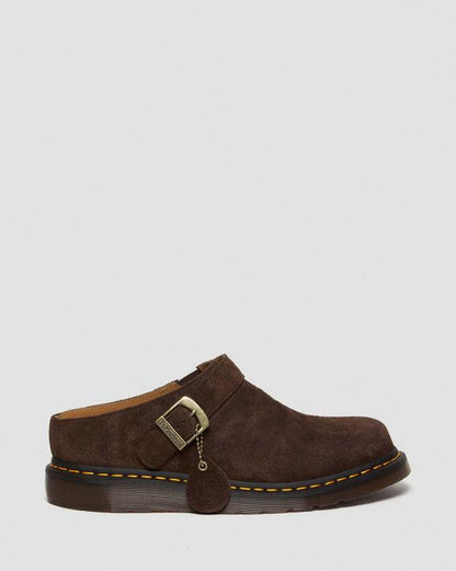 Dr. Martens Isham Desert Oasis Suede Mules Dark Brown - Mens