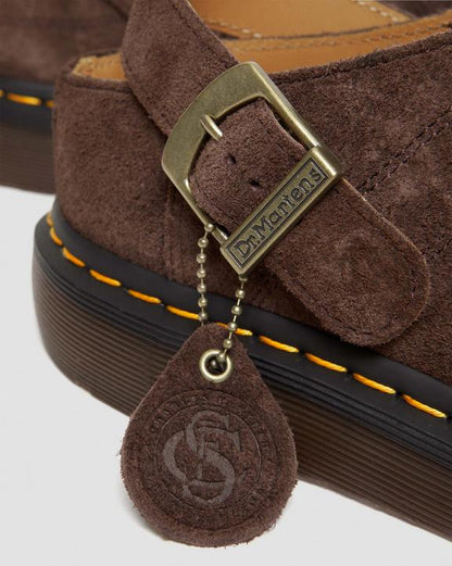 Dr. Martens Isham Desert Oasis Suede Mules Dark Brown - Mens
