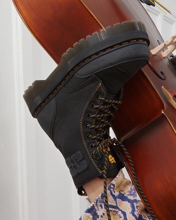 Dr. Martens Jadon Boot Ganni Extra Tough Platforms Black - Womens