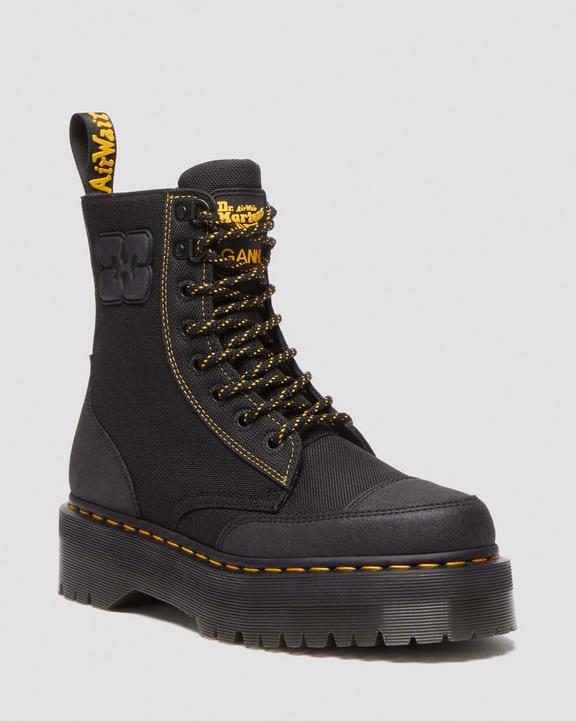 Dr. Martens Jadon Boot Ganni Extra Tough Platforms Black - Womens