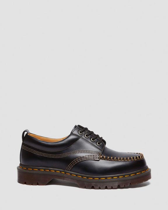 Dr Martens Lowell Leather Moc Toe Shoes - Black