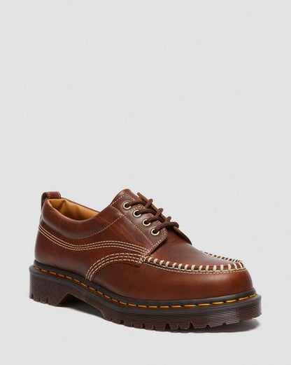 Dr. Martens Lowell Leather Moc Toe Shoes Butterscotch - Womens