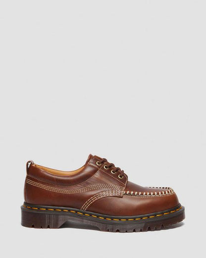 Dr. Martens Lowell Leather Moc Toe Shoes Butterscotch - Womens
