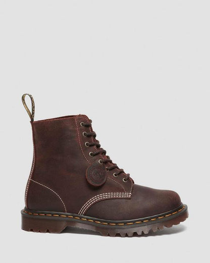 1460 Made In England Wax Commander Lace Up Boots - Brown - Mens