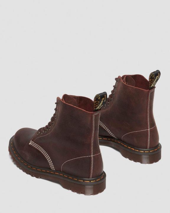 1460 Made In England Wax Commander Lace Up Boots - Brown - Mens