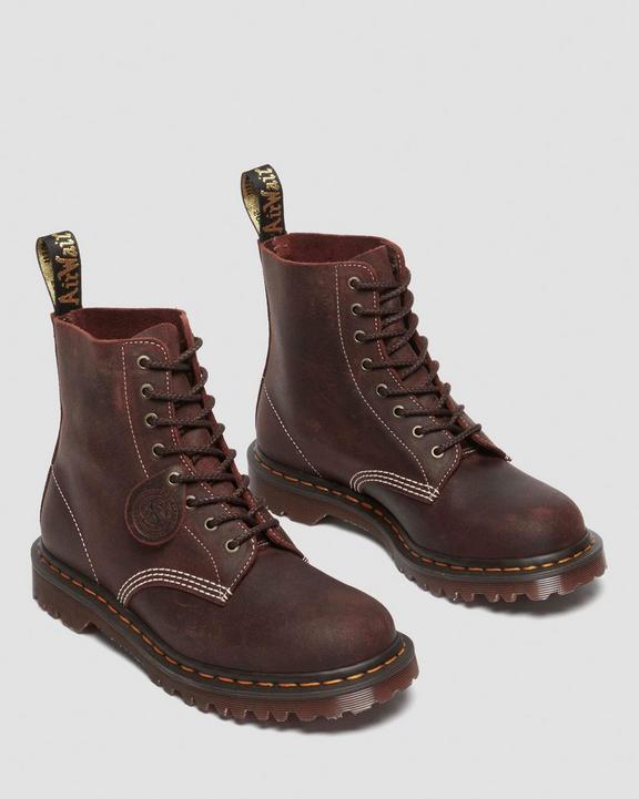 1460 Made In England Wax Commander Lace Up Boots - Brown - Mens
