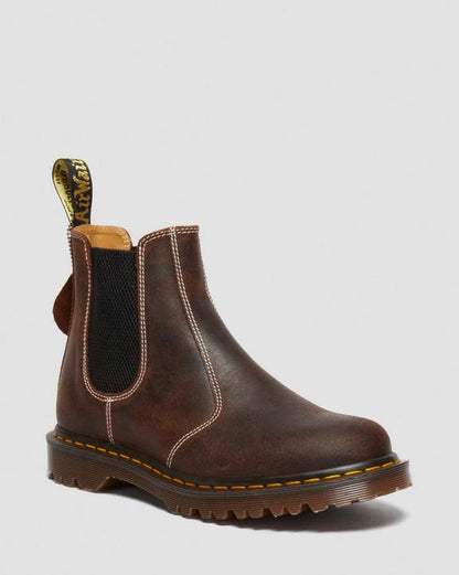 Dr. Martens 2976 Made In England Wax Commander Chelsea Boots Brown - Mens
