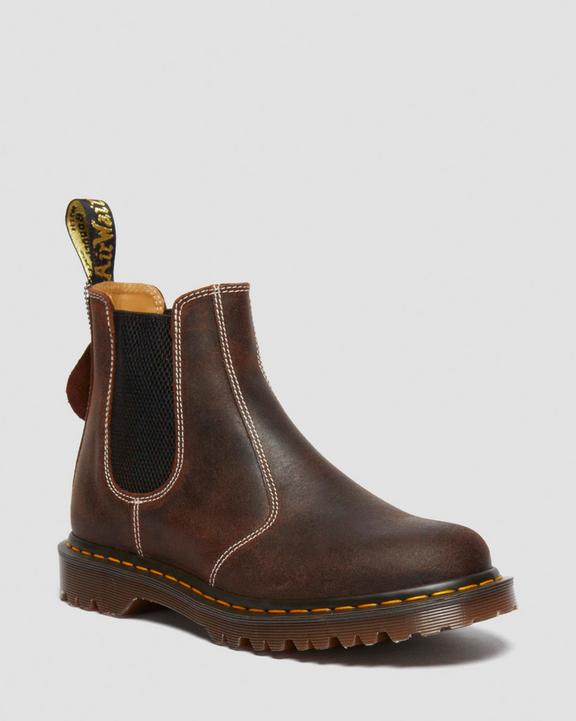 Dr. Martens 2976 Made In England Wax Commander Chelsea Boots Brown - Mens