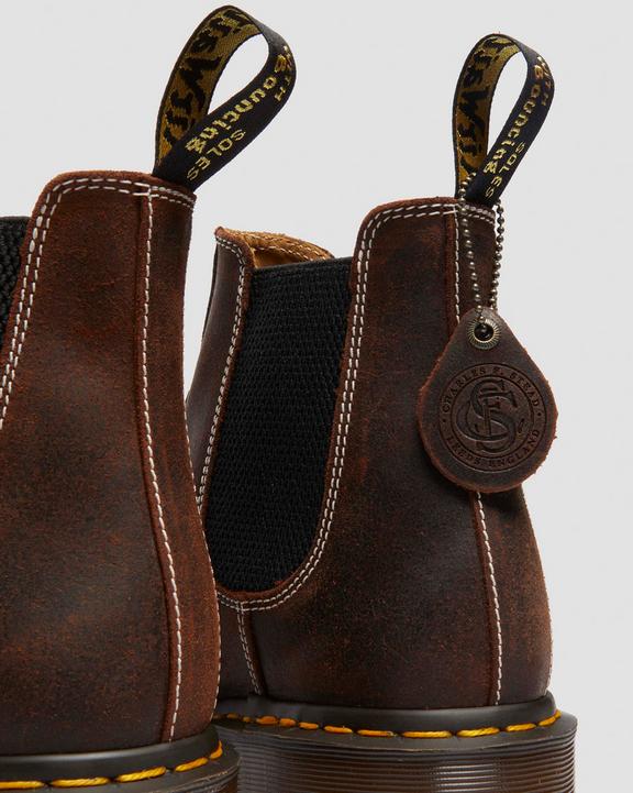Dr. Martens 2976 Made In England Wax Commander Chelsea Boots Brown - Mens