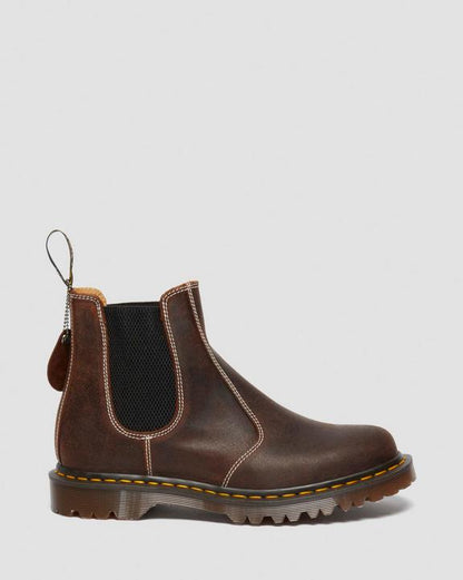 Dr. Martens 2976 Made In England Wax Commander Chelsea Boots Brown - Womens