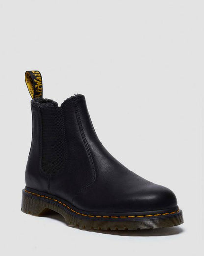 Dr Martens 2976 Grizzly Fleece Lined Chelsea Boots - Black
