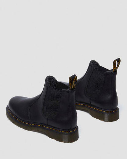 Dr Martens 2976 Grizzly Fleece Lined Chelsea Boots - Black
