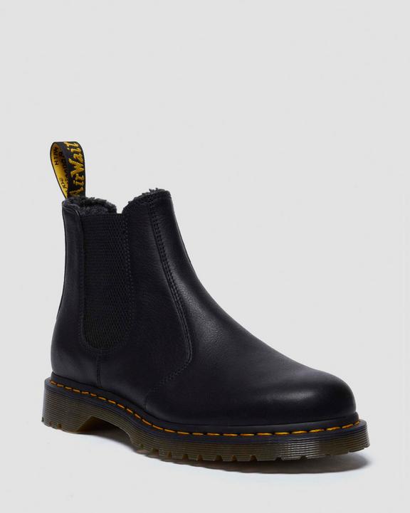 Dr. Martens 2976 Grizzly Fleece Lined Chelsea Boots Black - Womens