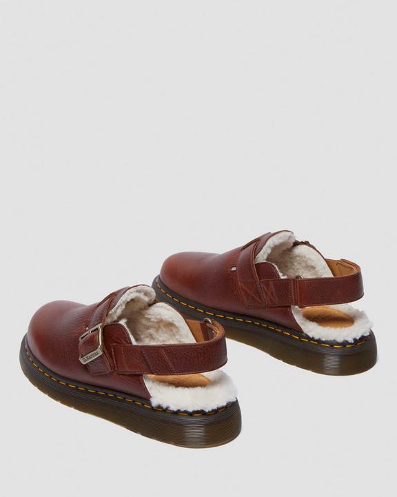 Dr. Martens Jorge Ii Ambassador Faux Fur Lined Slingback Mules Cashew - Womens