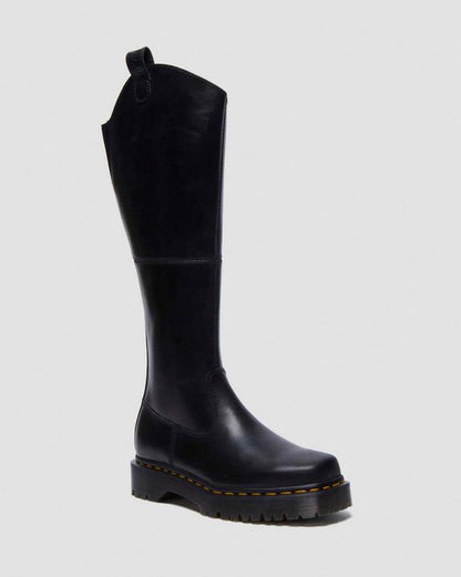 Dr Martens Amaayah Knee High Leather Boots - Black