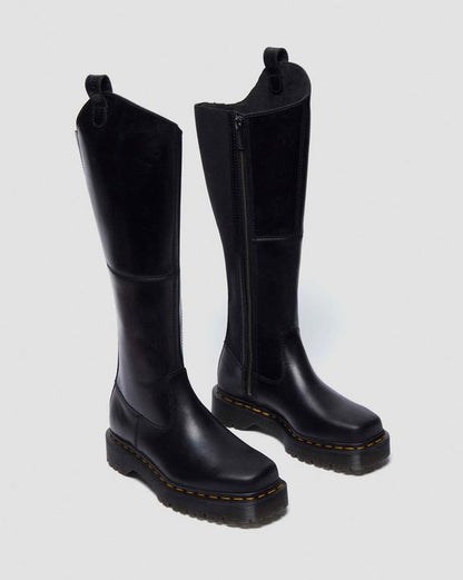 Dr Martens Amaayah Knee High Leather Boots - Black