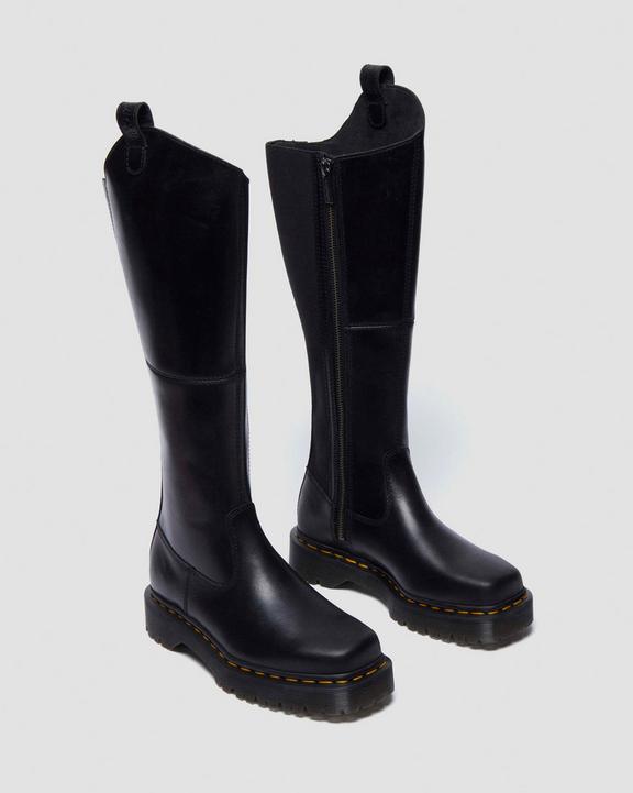 Dr Martens Amaayah Knee High Leather Boots - Black