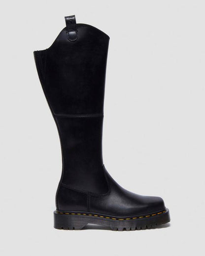 Dr Martens Amaayah Knee High Leather Boots - Black
