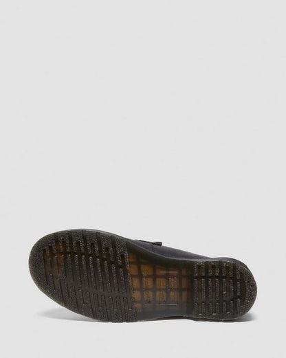 Dr. Martens Adrian Yellow Stitch Ambassador Leather Loafers Black - Womens