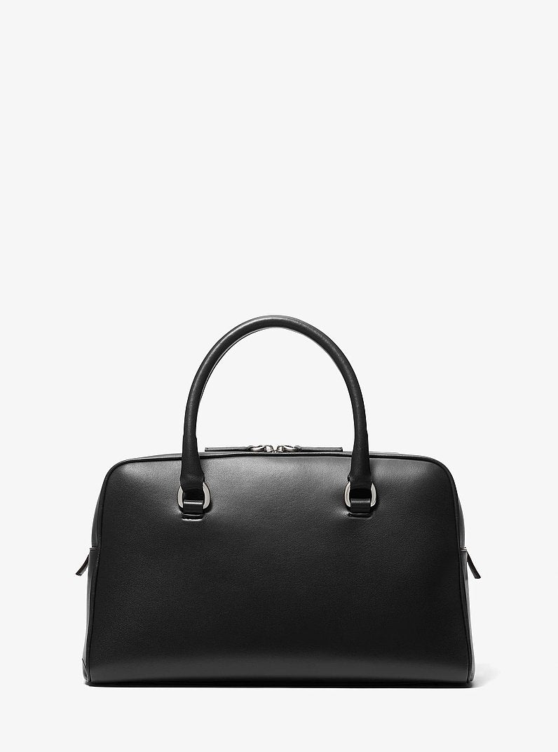 Kasia Medium Leather Satchel Black Black