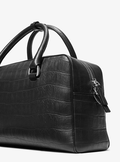 Kasia Medium Leather Satchel Black Black