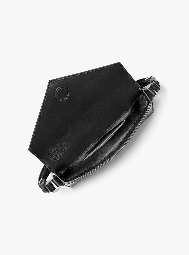 Manhatta Medium Leather Bag Black Black
