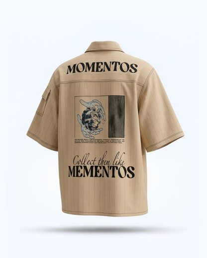 MOMENTOS CROPPED BOWLING SHIRT