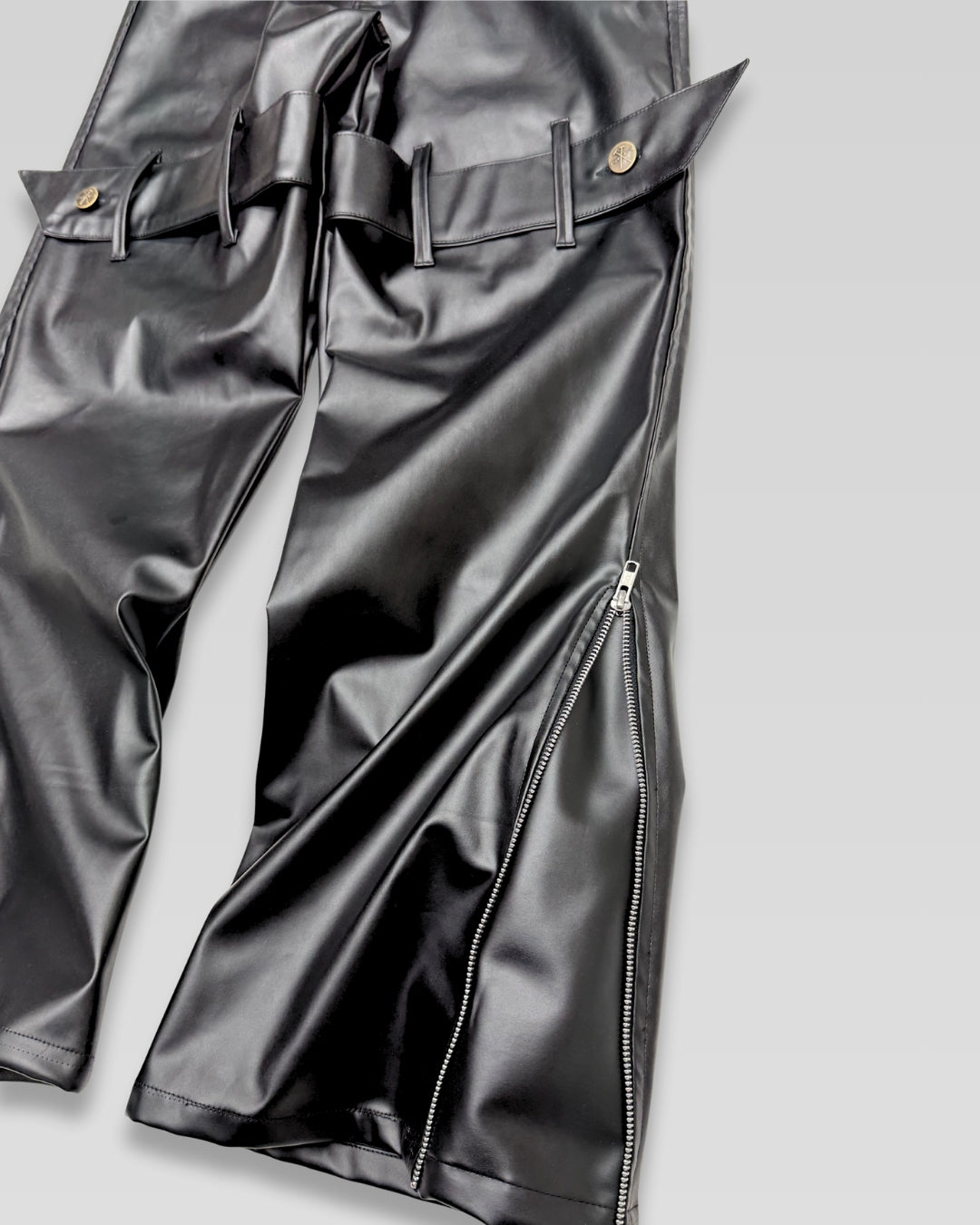 Leather Utility Jeans