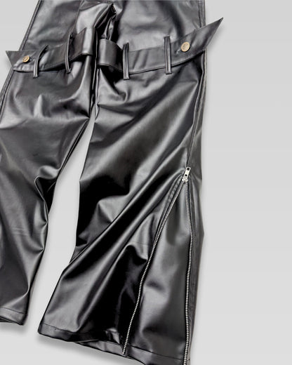 Leather Utility Jeans