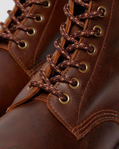 1460 Slip Resistant Leather Lace Up Boots - Dark Tan - Mens