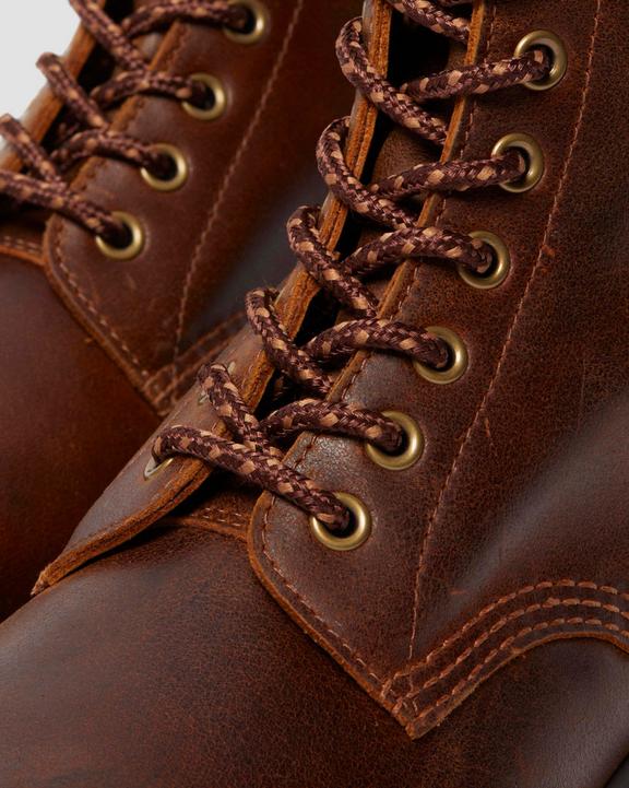 1460 Slip Resistant Leather Lace Up Boots - Dark Tan - Mens