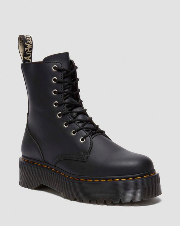 Dr. Martens Jadon Boot Genix Nappa Reclaimed Leather Platforms Black - Mens
