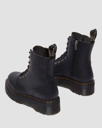 Dr. Martens Jadon Boot Genix Nappa Reclaimed Leather Platforms Black - Mens