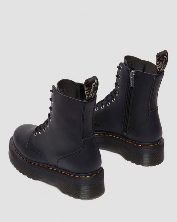 Dr. Martens Jadon Boot Genix Nappa Reclaimed Leather Platforms Black - Mens