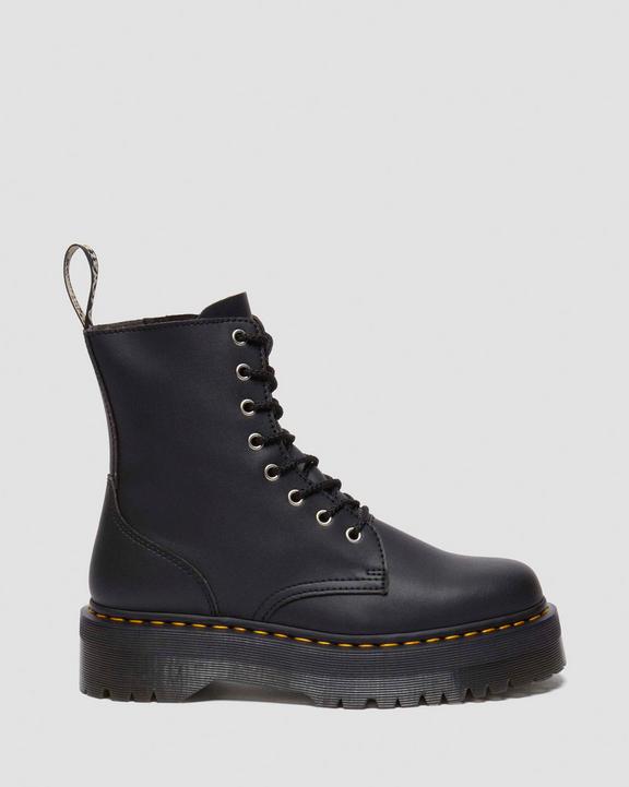 Dr. Martens Jadon Boot Genix Nappa Reclaimed Leather Platforms Black - Mens