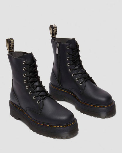 Dr. Martens Jadon Boot Genix Nappa Reclaimed Leather Platforms Black - Mens