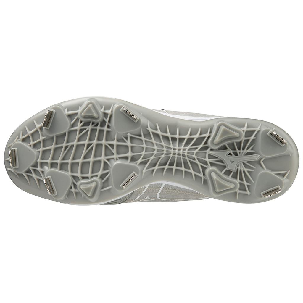 Mizuno Sweep 6 Low Women's Metal Fastpitch Softball Cleat Grey White