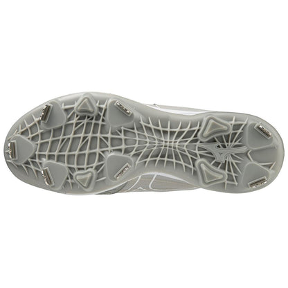 Mizuno Sweep 6 Low Women's Metal Fastpitch Softball Cleat Grey White