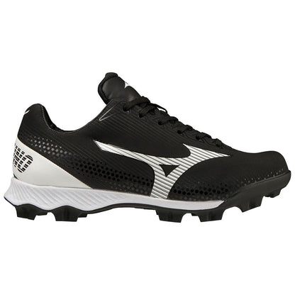 Mizuno Wave Finch Lightrevo Youth Girl S Molded Fastpitch Softball Cleat Black White