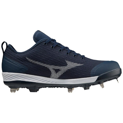Mizuno Dominant 4 Low Men's Metal Baseball Cleat Navy White