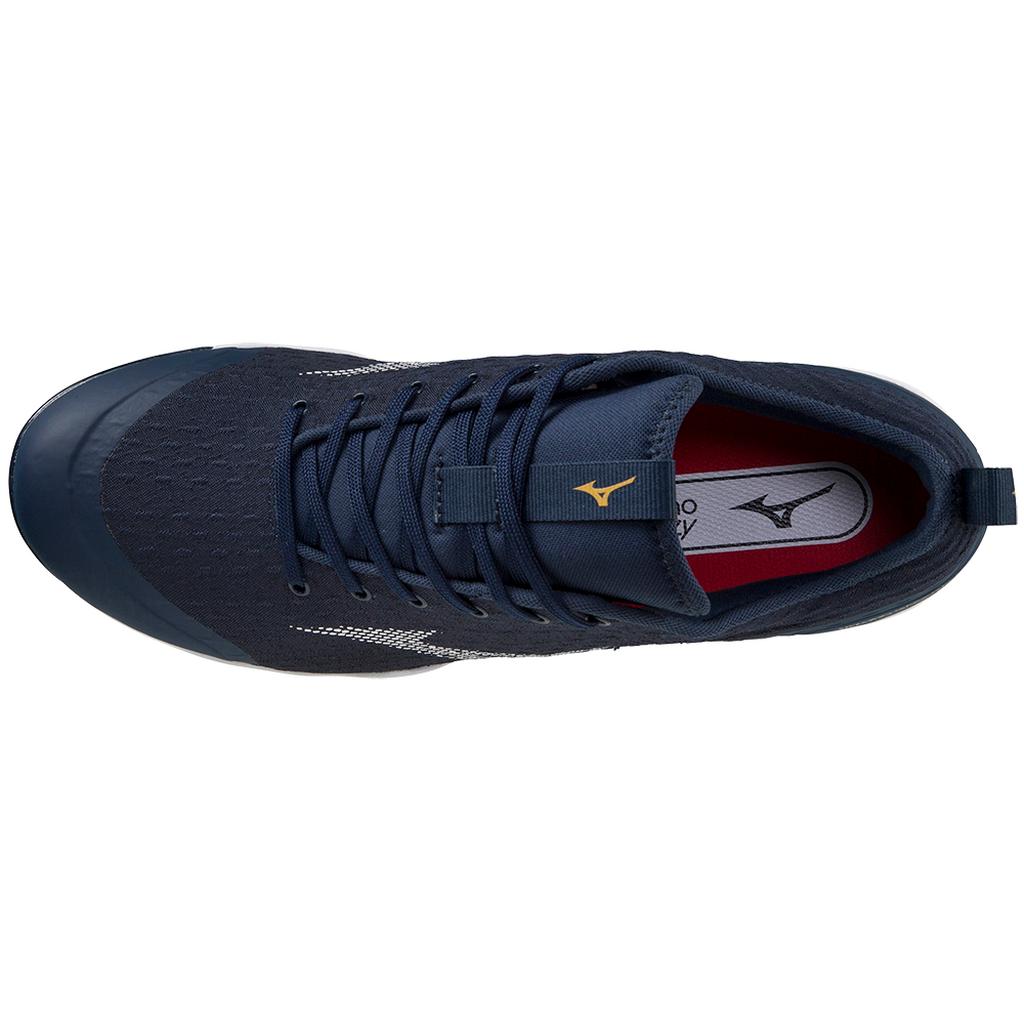 Mizuno Dominant 4 Low Men's Metal Baseball Cleat Navy White