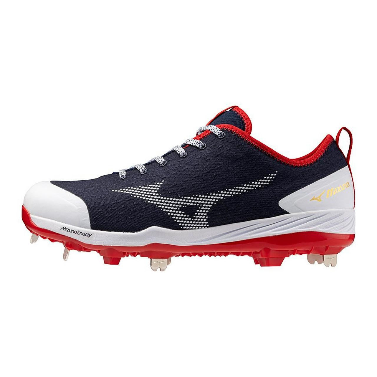 Mizuno Dominant 4 Low Men's Metal Baseball Cleat Red White