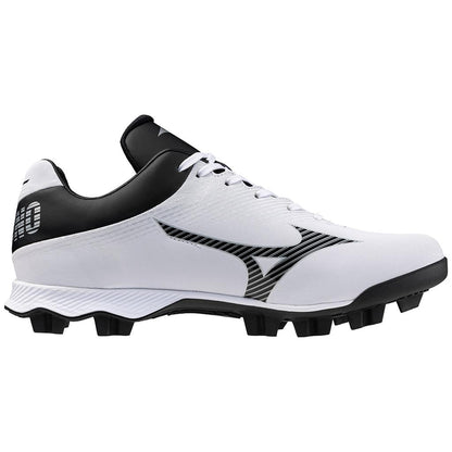 Mizuno Wave Lightrevo Tpu Men's Molded Low Baseball Cleat White Black